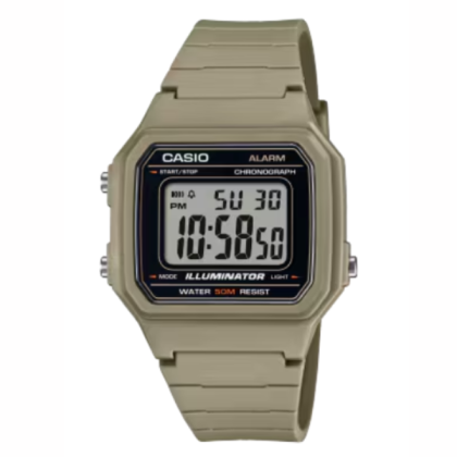 Casio General W-217H-5AV Beige Resin Band Men Watch